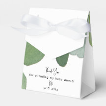 Baby Shower Eucalyptus Simple White
