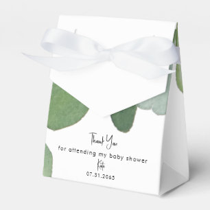 Baby Shower Eucalyptus Simple White Presentaskar