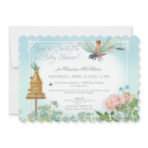 Baby Shower Fairy Garden Bees Dragonfly Ro Art