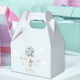 Baby Shower Favor Box – Cute Bear with Balloons – Presentaskar