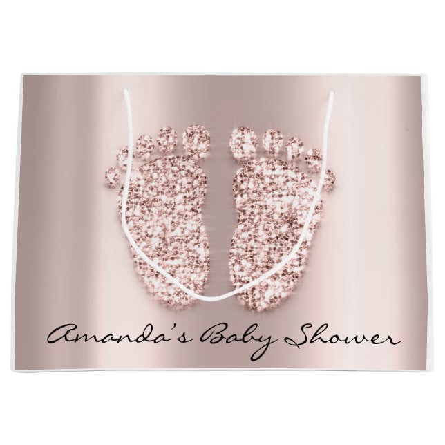 Baby Shower Feet Boy Girl Namn Ro Rosa (Framsidan)