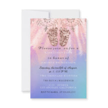 Baby Shower Feet Girl Boy Royal Ro Glitter Skin