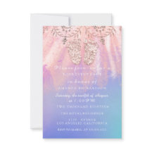Baby Shower Feet Silver Girl Boy Royal Rosa Ro