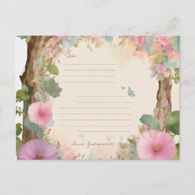 Baby Shower Firande Inbjudan Vykort (Framsida)
