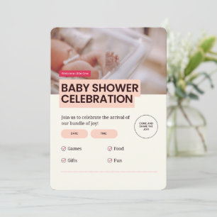 Baby Shower Firande 🎉 👶 Inbjudningar