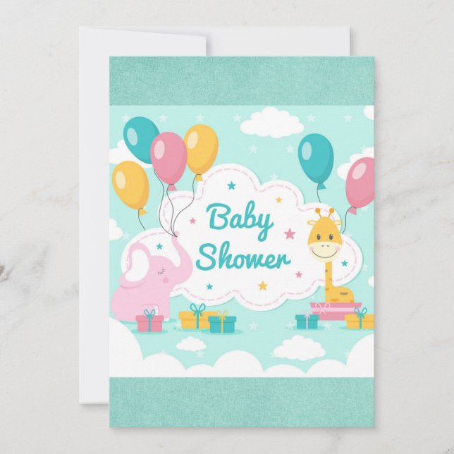 Baby Shower Firande Inbjudningar (Framsida)
