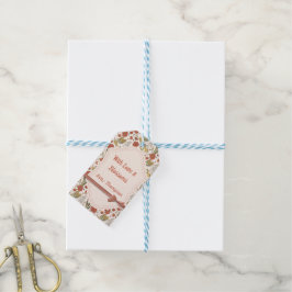 Baby Shower | Fjärilar & Blommor Poetiska Blommor Presentetikett