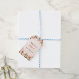 Baby Shower | Fjärilar & Blommor Poetiska Blommor Presentetikett
