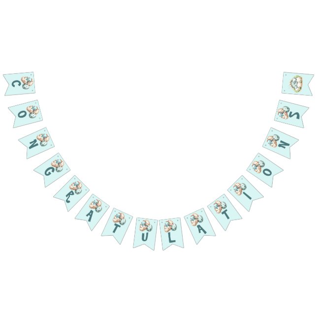 Baby Shower Flag Bunting Dinosaur Dino Mite Party Vimplar (Alla)