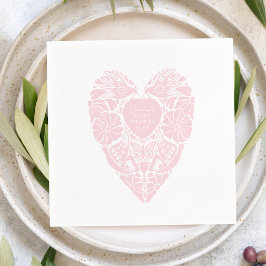 Baby shower flicka folk flower hjärta Papper Pappersservett