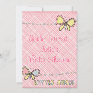 Baby Shower - Flicka - Inbjudan till scrapbook
