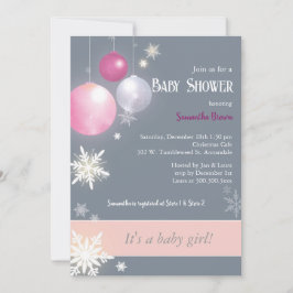 Baby Shower Flicka jul Inbjudningar