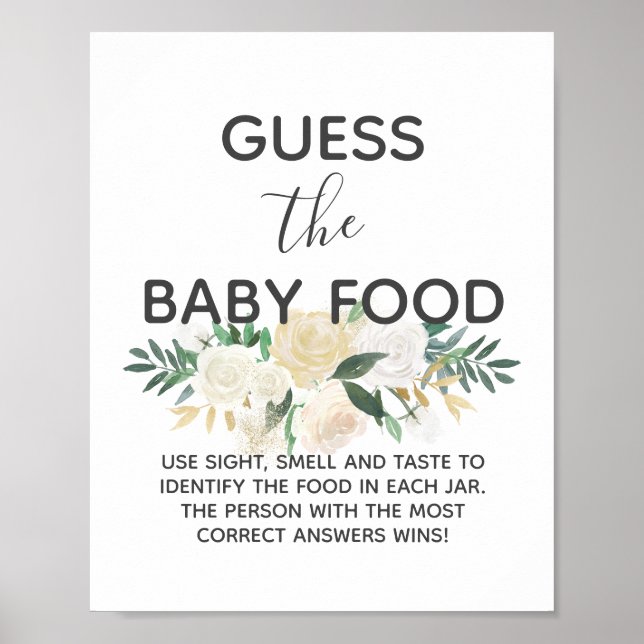 Baby Shower Flowers gissar att Baby Matchens logot Poster (Framsidan)