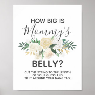 Baby Shower Flowers Hur stort är Mamma Belly Game? Poster