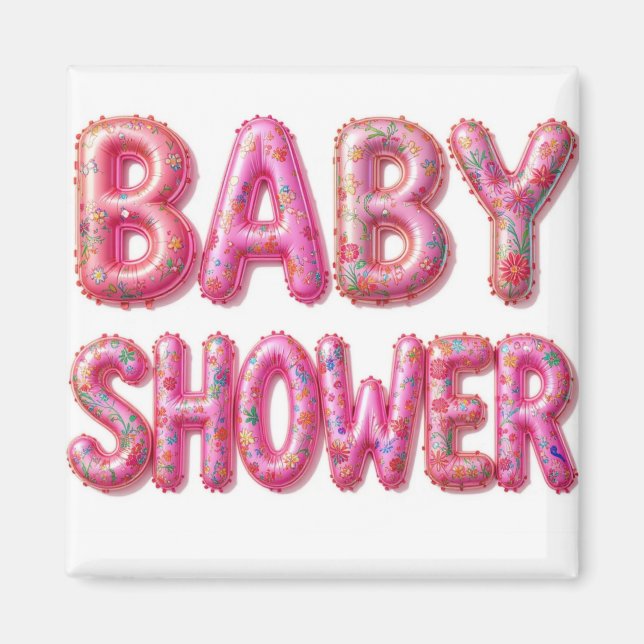 Baby shower födelse magnet (Framsidan)