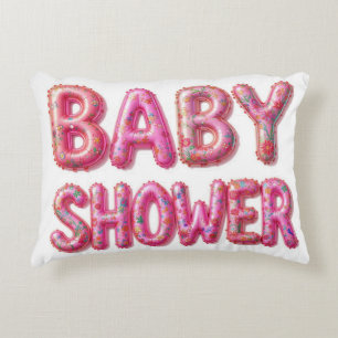 Baby shower födelse prydnadskudde