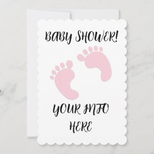 BABY SHOWER FOEEFOT FOT SKRIVBINDNINGAR FÖR UTSKRI INBJUDNINGAR