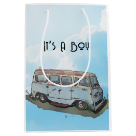Baby shower for a boy, Van and sedan