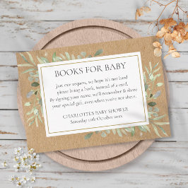 Baby Shower för ansökan för Greenery Watercolor Bo Tilläggskort