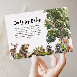 Baby Shower för ansökan om Bok från Cute Woodland Tilläggskort