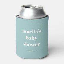 Baby Shower för Aqua Blue Minimalist Cute Anpassni