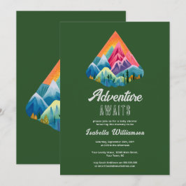 Baby Shower för Äventyr i berggrunden Inbjudningar