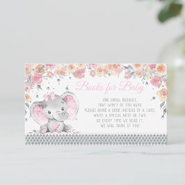 Baby Shower för Baby Elephant Diamond Bok Request  Tilläggskort