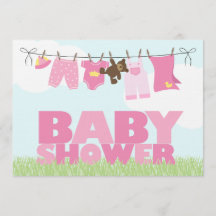 Baby shower för babyklädstreckflickor