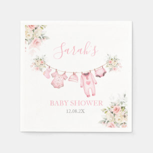 Baby Shower för Barnkläder för flickor Pappersservett