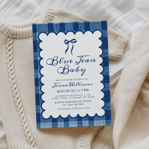 Baby Shower för Blå Jean Pojken Inbjudningar