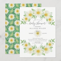 Baby Shower för Blommigt av färsk Daisy