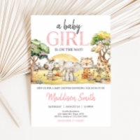 Baby Shower för Blommigt för flickor Jungle Safari