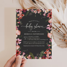 Baby Shower för Blommigt för modern Charcol Boho W