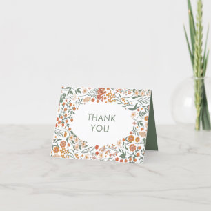 Baby Shower för Blommigt i Modern Retro Groovy Tack Kort