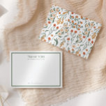 Baby Shower för Blommigt i Modern Retro Groovy Tack Kort<br><div class="desc">Tack till vänner och nära vänner för att ni är med er under er retro-barndusch med denna moderna grönt för vintage på temat,  ett enkelt tack till er.</div>