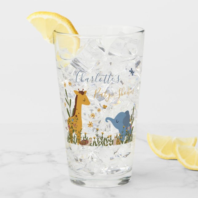 Baby Shower för Blommigten Cute Baby djur Glaskopp (Framsida Ice)