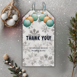 Baby Shower för Bollar-prydnadsföremål för Winter  Presentetikett