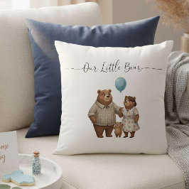 Baby Shower for Boy – Blue Balloon Teddy Bear  Kudde