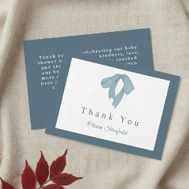 Baby Shower for Boy – Blue Bow , Customizable Tack Kort