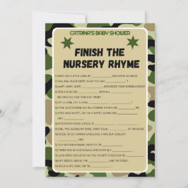 Baby Shower för Boy Camo - Editable Namn, 5x7 Inbjudningar