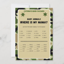 Baby Shower för Boy Camo - Editable Namn, 5x7