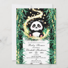 Baby Shower för Cute Anpassningsbar Woodland Panda Inbjudningar