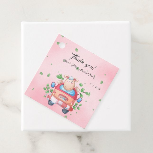 Baby Shower för Cute Baby Lamb Gåvor Etiketter (På plats)