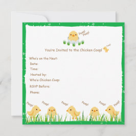 Baby Shower för Cute Gult Baby Chick Inbjudningar