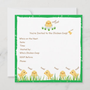 Baby Shower för Cute Gult Baby Chick Inbjudningar