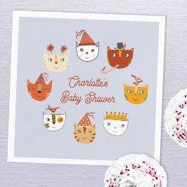 Baby Shower för Cute Kattunge Personlig  Pappersservett