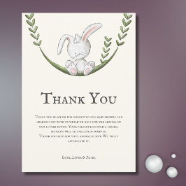 Baby Shower för Cute Modern Bunny Neutralt Tack Kort