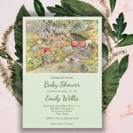 Baby Shower för Cute Mushroom Woodland Inbjudningar