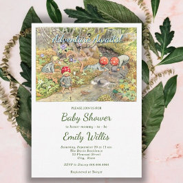 Baby Shower för Cute Mushroom Woodland Inbjudningar