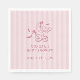 Baby Shower för Cute Preppy Baby Barnvagn Pappersservett